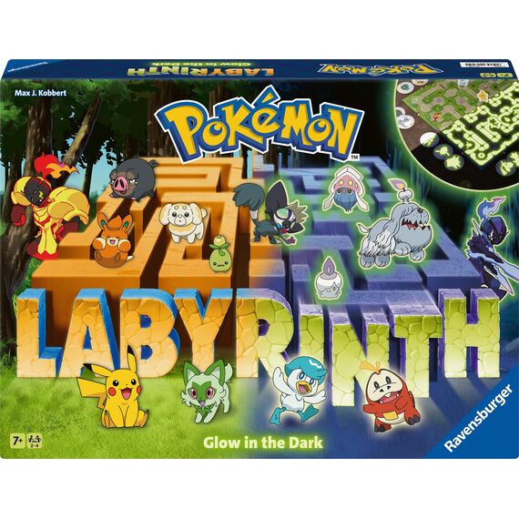 Ravensburger 22705 - Pokémon Labyrinth Glow in The Dark - Schiebespaß mit den beliebtesten Pokémon für 2-6 Personen ab 7 Jahren: Im Hellen und Dunkeln spielbar