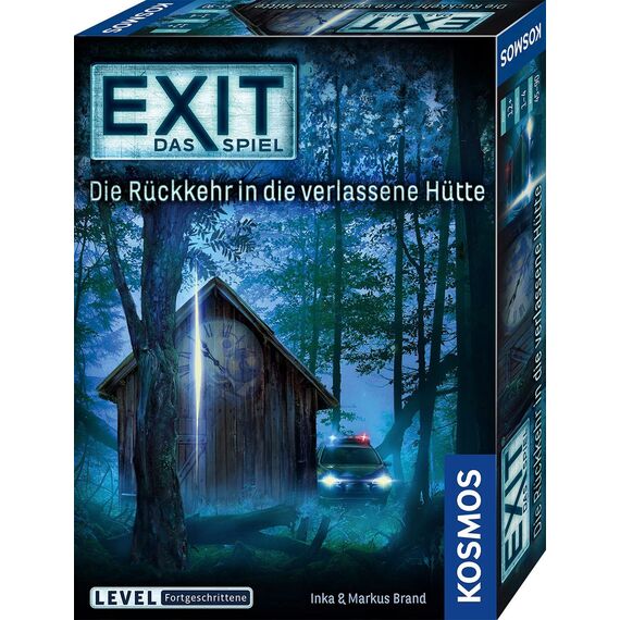 KOSMOS 680503 EXIT® - Das Spiel - Die Rückkehr in die verlassene Hütte, Level: Fortgeschrittene, Escape Room Spiel, EXIT Game für 1-4 Spieler ab 12 Jahre, einmaliges Gesellschaftsspiel