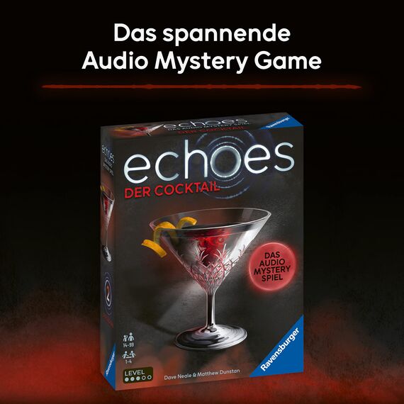 Ravensburger 20814 Echoes Der Cocktail - Hörspiel trifft Gesellschaftsspiel für Erwachsene und Jugendliche ab 14 Jahren, kleine Geschenke