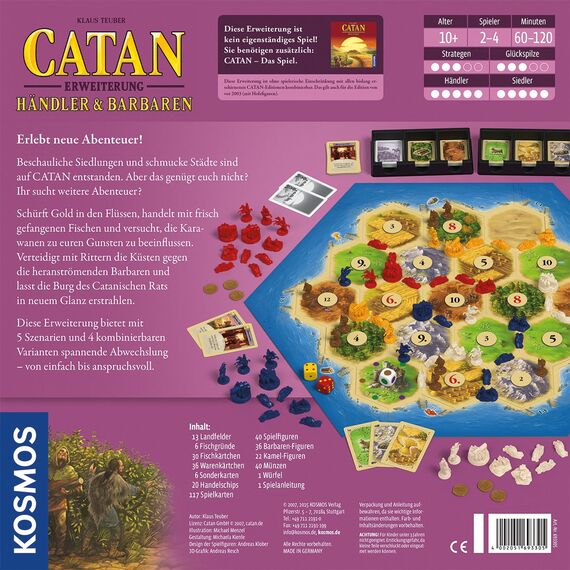 Kosmos 693305 - CATAN - Händler & Barbaren, Erweiterung zu CATAN - Das Spiel, Strategiespiel