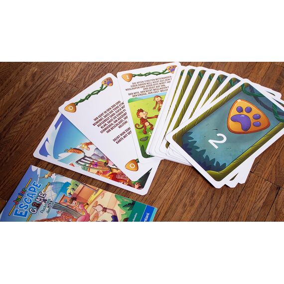 Clementoni Galileo Escape Game Junior - Flucht aus dem Zoo - Escape Spiel für Kinder ab 6 Jahren - Gesellschaftsspiel & Familienspiel 59338