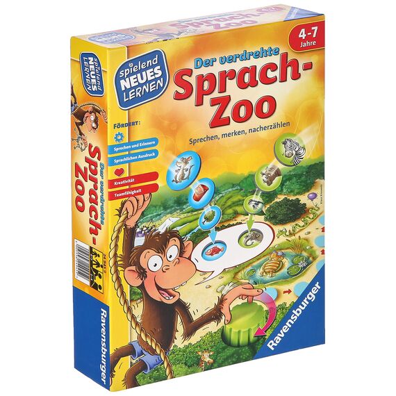 Ravensburger 24945 - Der verdrehte Sprach-Zoo - Spielen und Lernen für Kinder, Lernspiel für Kinder von 4-7 Jahren, Spielend Neues Lernen für 2-4 Spieler & 24984 - Rund um den Kalende