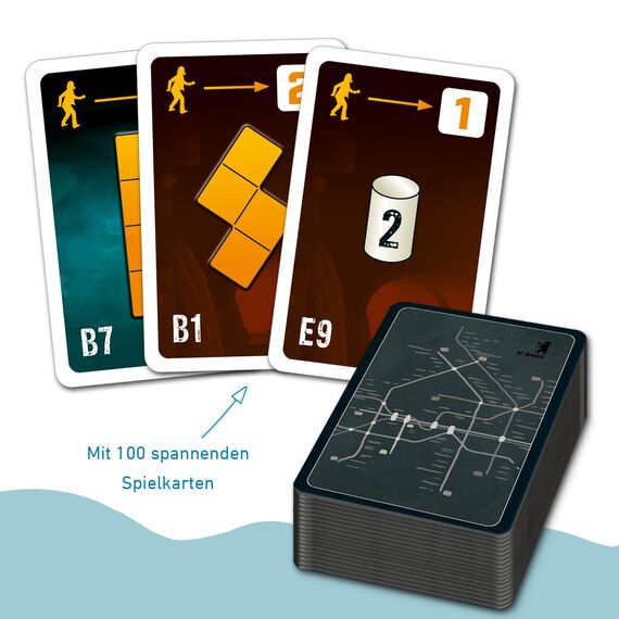 moses. Sebastian Fitzek Underground, innovatives 3D-Thriller-Spiel für Escape-Game Fans, kooperatives Gesellschaftsspiel von Marco Teubner mit verschiedenen Schwierigkeiten, ab 12 Jahren