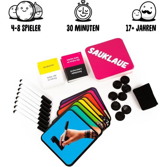 Sauklaue: Stille Post als witziges und lächerliches Zeichenspiel | Schreckliche Zeichnungen und verrückte Rateversuche | Urkomisches Brettspiel für Erwachsene und Teenager