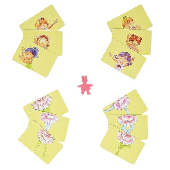 HABA Prima Ballerina – Tanzspiel für 2-6 Kinder – Zum Figuren Nachtanzen – Kooperatives Spiel zum Thema Ballett ab 4 Jahren – 1005979001