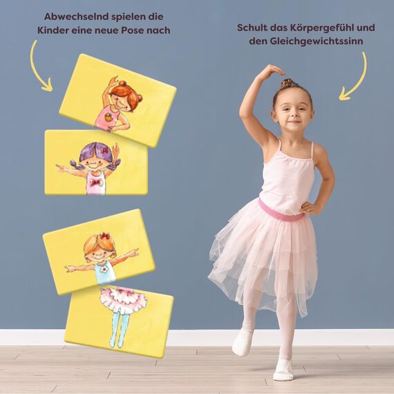HABA Prima Ballerina – Tanzspiel für 2-6 Kinder – Zum Figuren Nachtanzen – Kooperatives Spiel zum Thema Ballett ab 4 Jahren – 1005979001