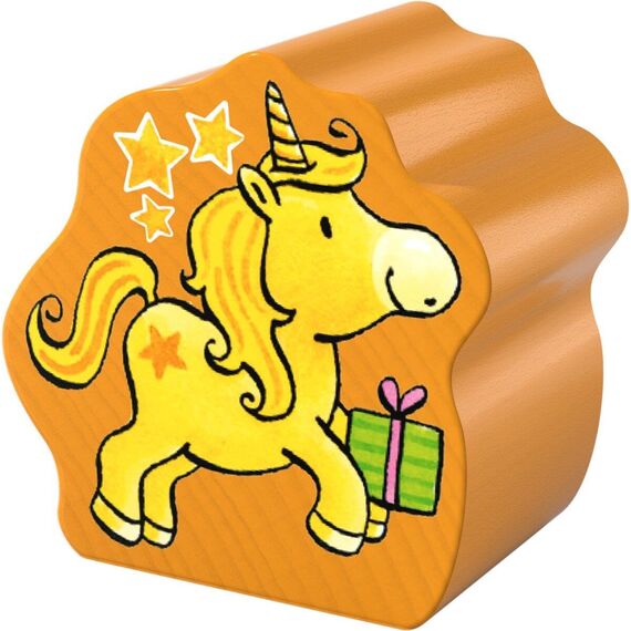 HABA Einhorn Glitzerglück – Eine Party für Rosalie – Kooperatives Lauf- und Sammelspiel für 2-4 Spieler ab 4 Jahren – Brettspiel, Kinderspielzeug - 2012228001