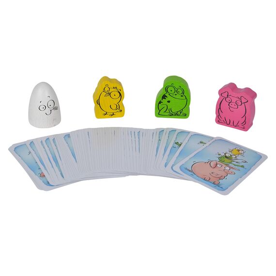 Zoch Geistesblitz Junior - Reaktionsspiel für Kinder mit Farb-Figuren, schnelles Kombinieren mit Geist, Frosch, Ferkel und Küken, Farbspiel für 2–6 Kinder ab 4 Jahren