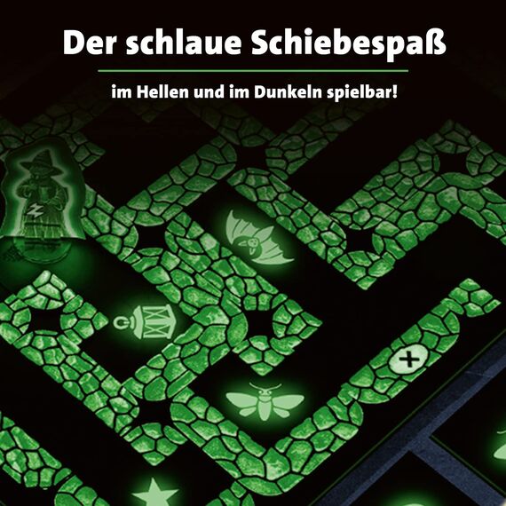 Ravensburger 26687 - Labyrinth Glow in The Dark - Familienklassiker mit Leuchtfarbe, Spiel für Kinder und Familien ab 7 Jahren - Gesellschaftspiel geeignet für 2-4 Spieler - Schätze suchen
