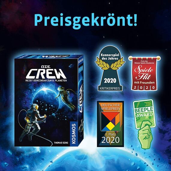 Kosmos 691868 Die Crew - Reist gemeinsam zum 9. Planeten, Kennerspiel des Jahres 2020, kooperatives Kartenspiel für 3 bis 5 Personen, mit Variante für 2 Personen, Gesellschaftsspiel: 2-5 Spieler