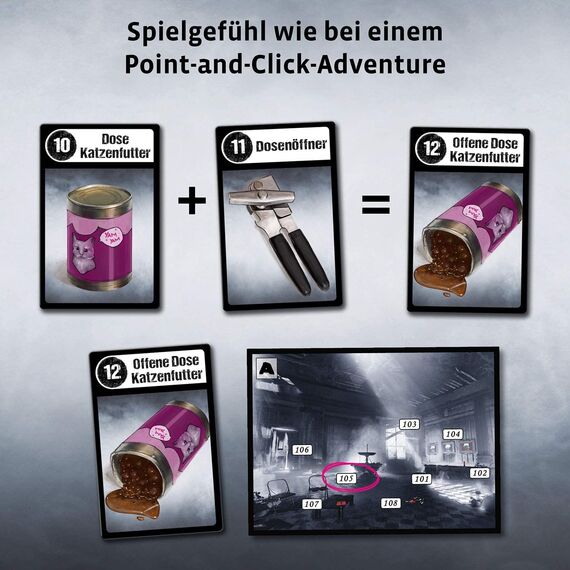 KOSMOS 695200 Adventure Games - Die Akte Gloom City. Entdeckt die Story, Kooperatives Gesellschaftsspiel für 1 bis 4 Spieler ab 16 Jahre, spannendes Abenteuer-Spiel