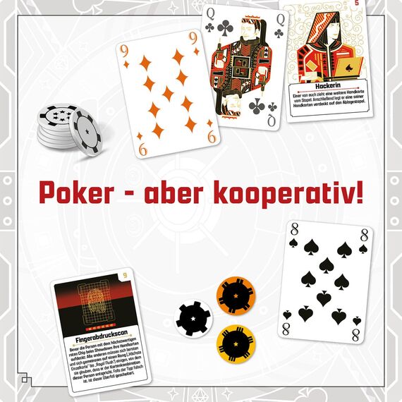 Kosmos 683887 The Gang Das kooperative Pokerspiel für 3-6 Spielerinnen und Spieler ab 10 Jahren, Im Team pokern, Tresore knacken und die Pokerhände einschätzen