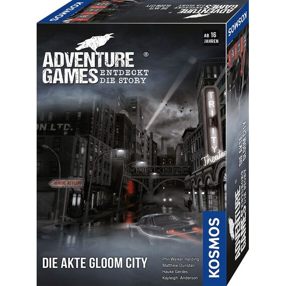 KOSMOS 695200 Adventure Games - Die Akte Gloom City. Entdeckt die Story, Kooperatives Gesellschaftsspiel für 1 bis 4 Spieler ab 16 Jahre, spannendes Abenteuer-Spiel