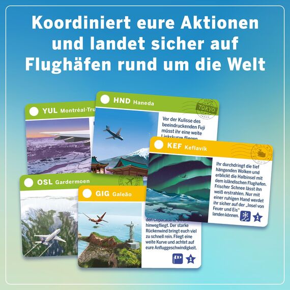 Kosmos 684044 Sky Team - Bereit zur Landung? Spiel des Jahres 2024, kooperatives Spiel für 2 Personen ab 10 Jahre, deutschsprachige Version, Strategiespiel, Brettspiel, Gesellschaftsspiel