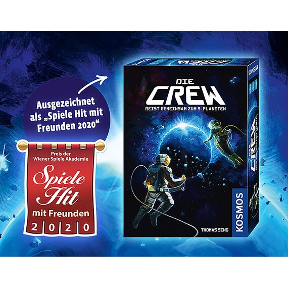 Kosmos 691868 Die Crew - Reist gemeinsam zum 9. Planeten, Kennerspiel des Jahres 2020, kooperatives Kartenspiel für 3 bis 5 Personen, mit Variante für 2 Personen, Gesellschaftsspiel: 2-5 Spieler