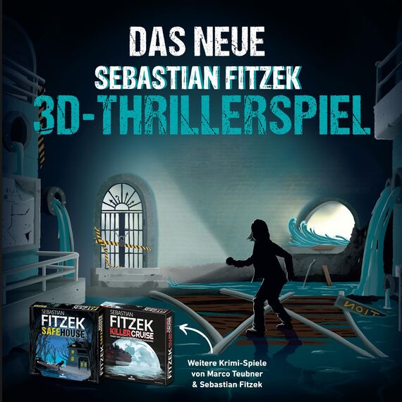 moses. Sebastian Fitzek Underground, innovatives 3D-Thriller-Spiel für Escape-Game Fans, kooperatives Gesellschaftsspiel von Marco Teubner mit verschiedenen Schwierigkeiten, ab 12 Jahren