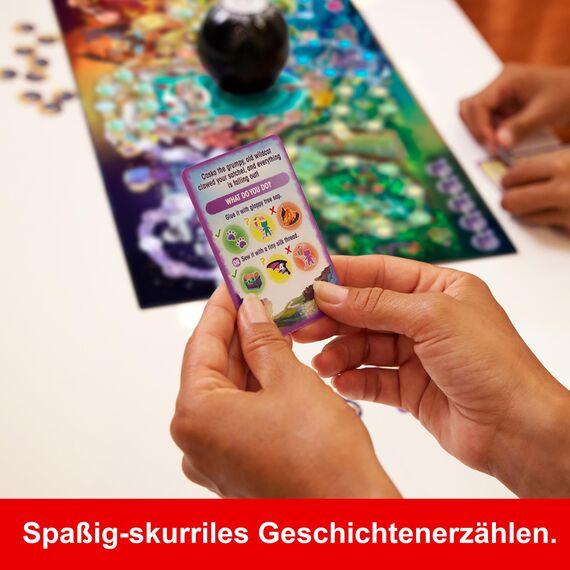 Mattel Games Magic 8 Ball Magische Begegnungen, Kooperatives Brettspiel, Deutsche Version, Entdeckung von magischen Gegenständen, für 24 Spieler, Gesellschaftsspiele ab 7 Jahre, HPJ69, ‎Mehrfarbig