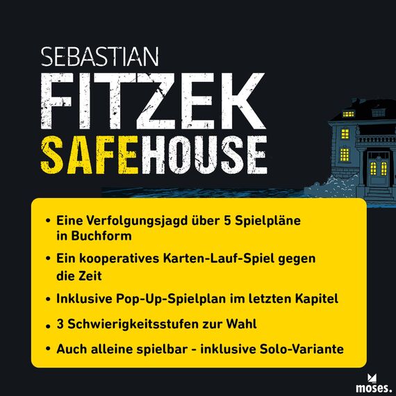 Moses Sebastian Fitzek Safehouse - Das Spiel Safe House Ein Gesellschaftsspiel von Marco Teubner 90288 bunt