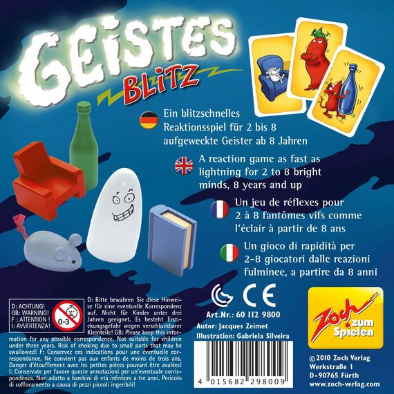 Zoch 601129800 Geistesblitz - Das lustige Reaktionsspiel für Groß und Klein, wer schnell die richtigen Figuren schnappt, hat Gute Chancen zu gewinnen, ab 8 Jahren