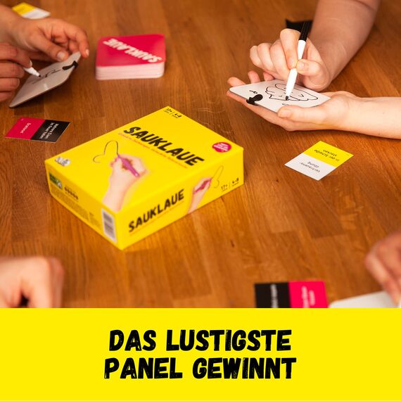 Sauklaue: Stille Post als witziges und lächerliches Zeichenspiel | Schreckliche Zeichnungen und verrückte Rateversuche | Urkomisches Brettspiel für Erwachsene und Teenager