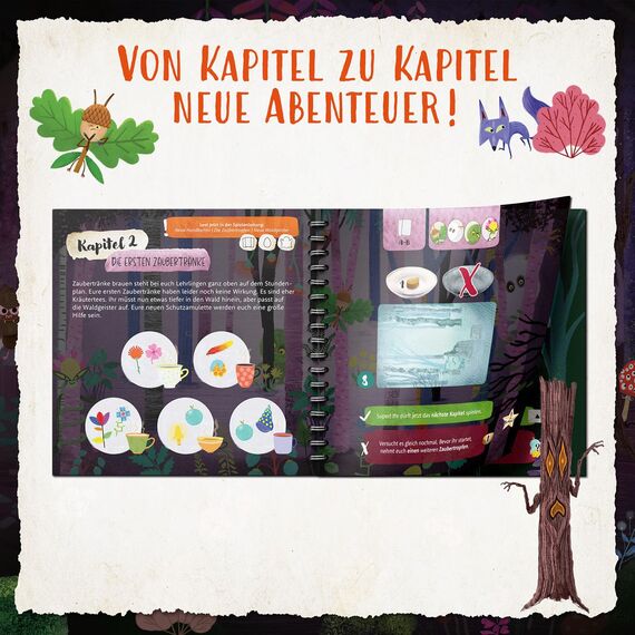 Kosmos 685027 Schattenwald, Kooperatives Kinderspiel für 2-4 Kinder ab 7 Jahren, Brettspiel für Kinder, Mit tollem 3D-Material, In 18 Kapiteln mit ca. 15 Minunten Spielzeit