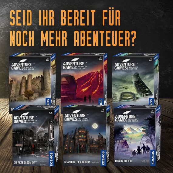 KOSMOS 695194 Adventure Games - Im Nebelreich, Entdeckt die Story, spannendes Fantasy-Abenteuer-Spiel, Kooperatives Gesellschaftsspiel für 1 bis 4 Spieler ab 10 Jahre