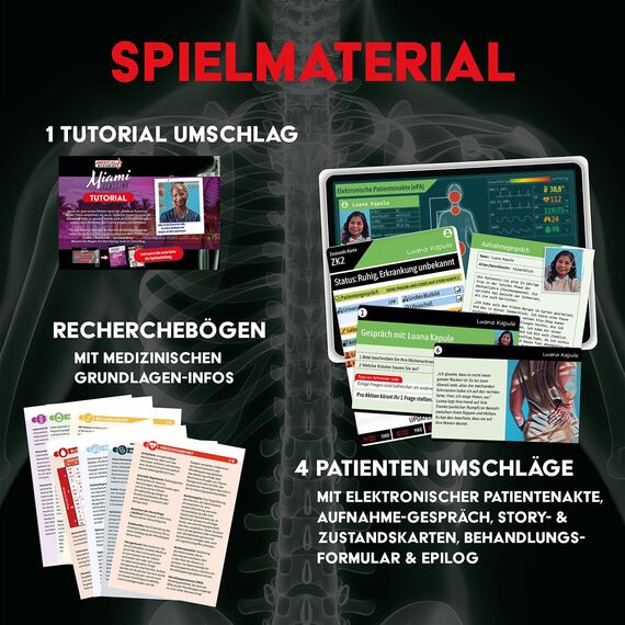 KOSMOS 684426 Medical Mysteries - Miami, kooperatives Rollenspiel mit medizinischem Setting, Medical Crime Files, Brettspiel ab 16 Jahre