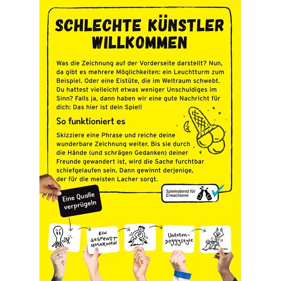 Sauklaue: Stille Post als witziges und lächerliches Zeichenspiel | Schreckliche Zeichnungen und verrückte Rateversuche | Urkomisches Brettspiel für Erwachsene und Teenager