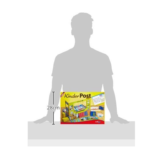 noris Kinderpost - Klassisches Kinder-Rollenspiel, inkl. Postschalter und viel Postzubehör, Postkarten, Briefe, Pakete, für Kinder ab 4 Jahren