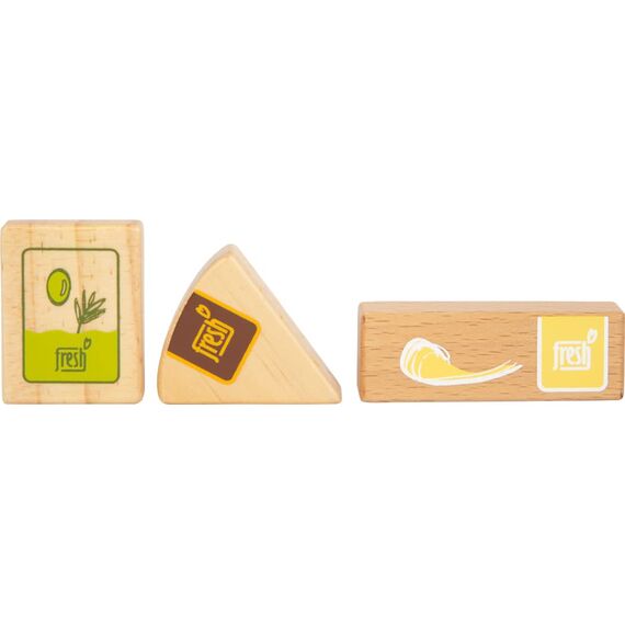 small foot Lebensmittel-Set vegetarisch "fresh" aus Holz, Spiellebensmittel-Set und Rollenspielzeug, ab 3 Jahren, 12284