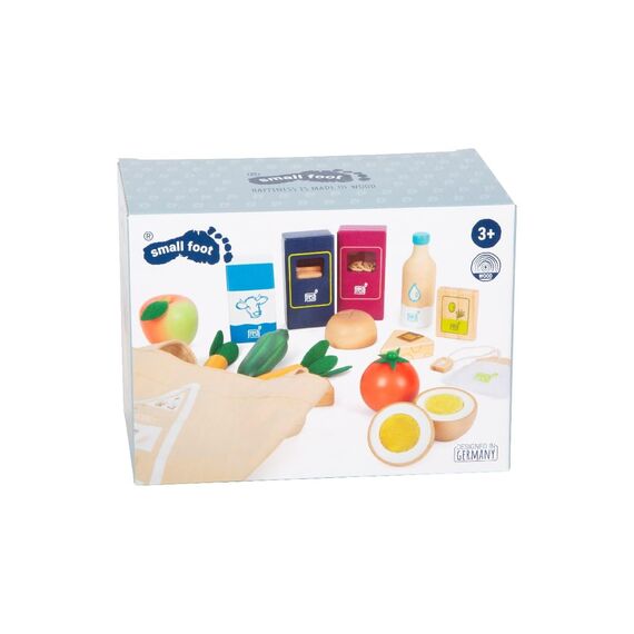 small foot Lebensmittel-Set vegetarisch "fresh" aus Holz, Spiellebensmittel-Set und Rollenspielzeug, ab 3 Jahren, 12284