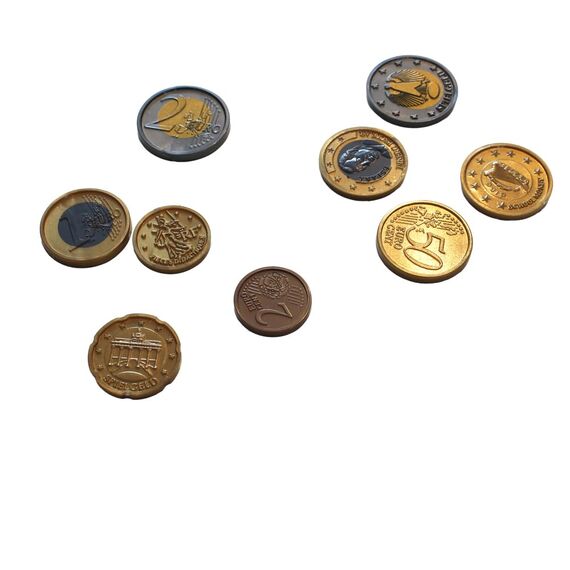 Learning Resources Spielgeldset Euro-Münzen (Set mit 100 Stück), Kinder Euro spielgeld münzen, kaufladen Kasse, Spielgeld für Kinder kaufmannsladen einkaufsladen