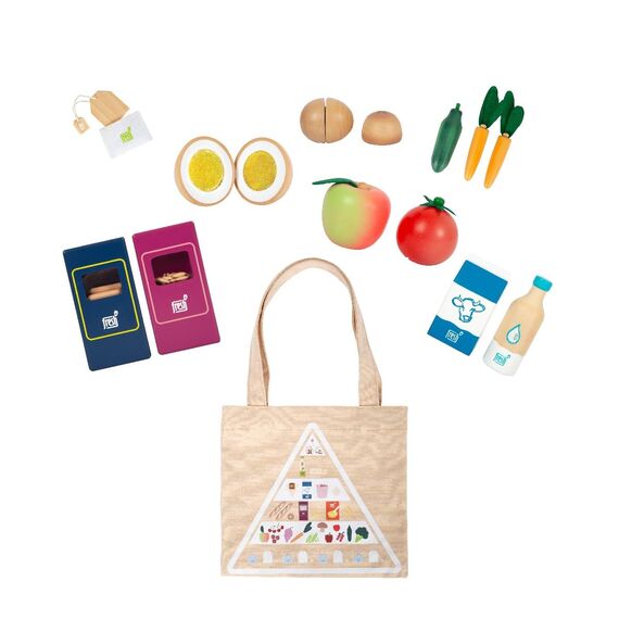 small foot Lebensmittel-Set vegetarisch "fresh" aus Holz, Spiellebensmittel-Set und Rollenspielzeug, ab 3 Jahren, 12284