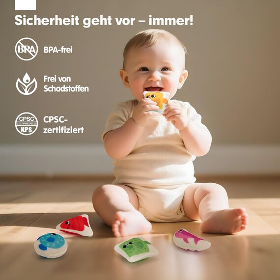 hahaland Baby Spielzeug ab 1 2 3 Jahr, Angelspiel für Kinder 6 12 Monate, 2 Angelruten - Farben Formen Lernspiele, Motorikspielzeug, Montessori Spielzeug, Fische Angeln Spiel, Geschenk Junge Mädchen