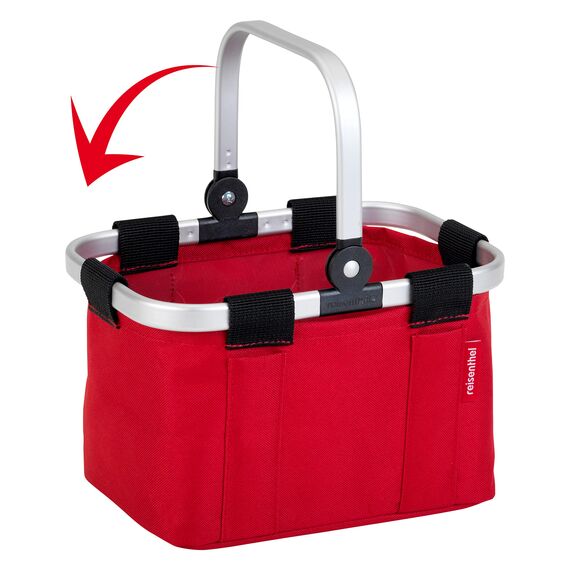 Theo Klein 9661 reisenthel Einkaufskorb carrybag mini, rot I Kaufladen-Zubehör mit Aluminiumrahmen und klappbarem Bügel I Maße: 25 cm x 17,5 cm x 16,5 cm I Spielzeug für Kinder ab 3 Jahren
