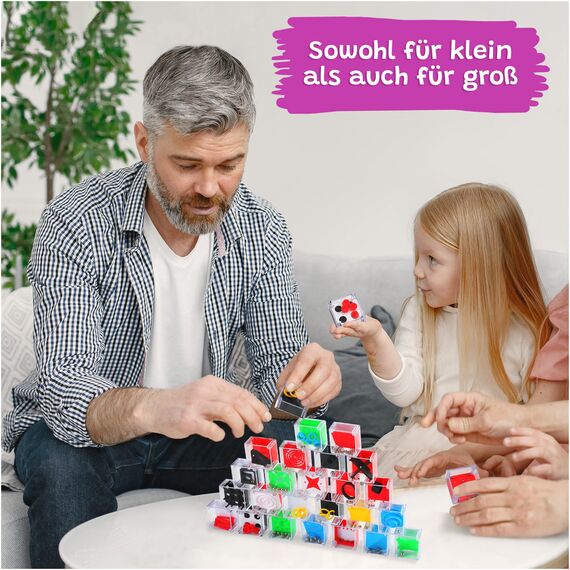Magicat Premium Geduldspiele Set I 24 Herausfordernde Geduldspiele für Kinder BZW. Knobelspiele für Erwachsene I Ideales Mitgebsel Kindergeburtstag I Spaßige Lernspiele für Feinmotorik