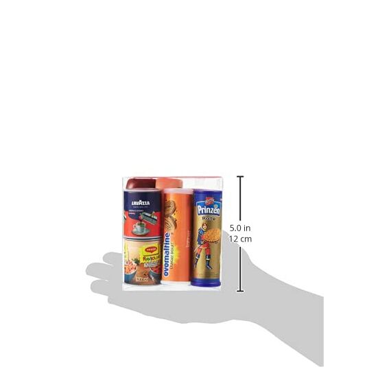 tanner DER KLEINE KAUFMANN TANNER Deco - Lebensmittel Set, mit 8 beliebten Markenprodukten, Zubehör für Kaufmannsladen, lebensmittelechtes Design, 0329.1