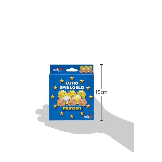 Noris 606521012 - Spielgeld Münzen - geeignet als Spielset für Spielkassen, Kaufladen, rechnen lernen, uvm., ab 3 Jahren