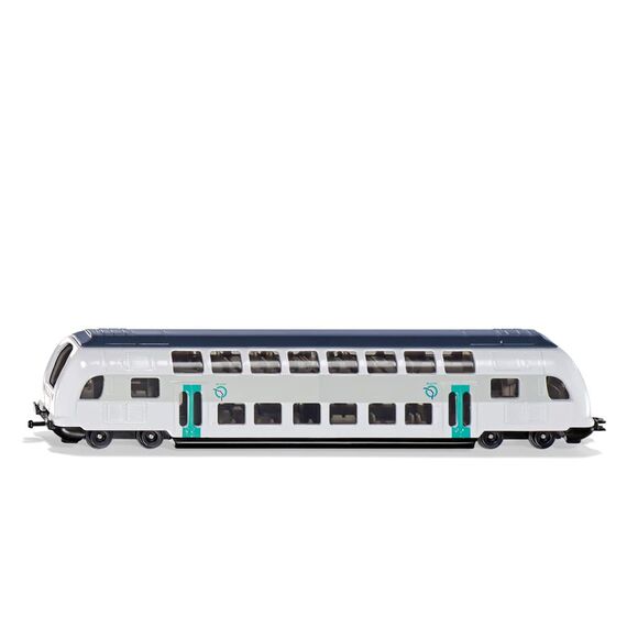 siku 1791001, Doppelstock-Zug RATP Frankreich, 1:87, Metall/Kunststoff, Türkis/Weiß, Kompatibel mit anderen siku Spielzeugen