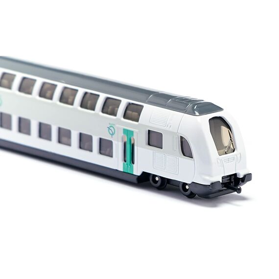 siku 1791001, Doppelstock-Zug RATP Frankreich, 1:87, Metall/Kunststoff, Türkis/Weiß, Kompatibel mit anderen siku Spielzeugen