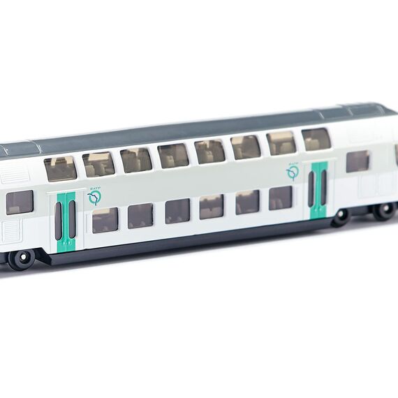siku 1791001, Doppelstock-Zug RATP Frankreich, 1:87, Metall/Kunststoff, Türkis/Weiß, Kompatibel mit anderen siku Spielzeugen