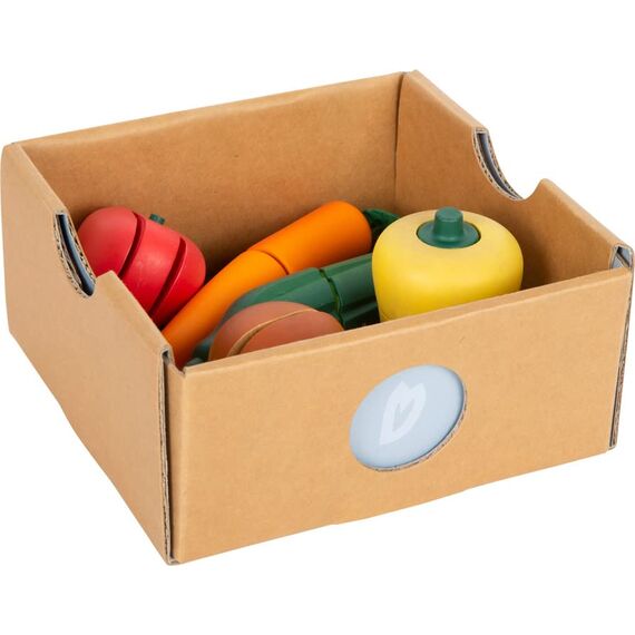 small foot Schneide-Set Gemüse "fresh" aus Holz, Lebensmittel für Kinderküche, Rollenspielzeug ab 2 Jahren, 12329