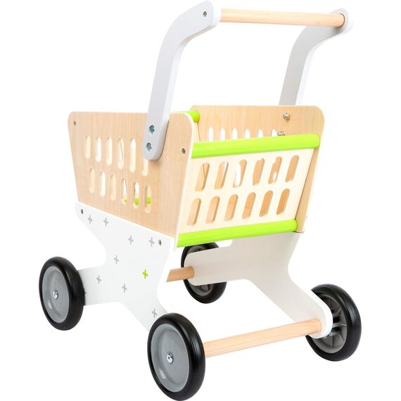 small foot Einkaufswagen "Trend" aus Holz, Zubehör für Kaufmannsladen und Rollenspiel, ab 3 Jahren, 11161