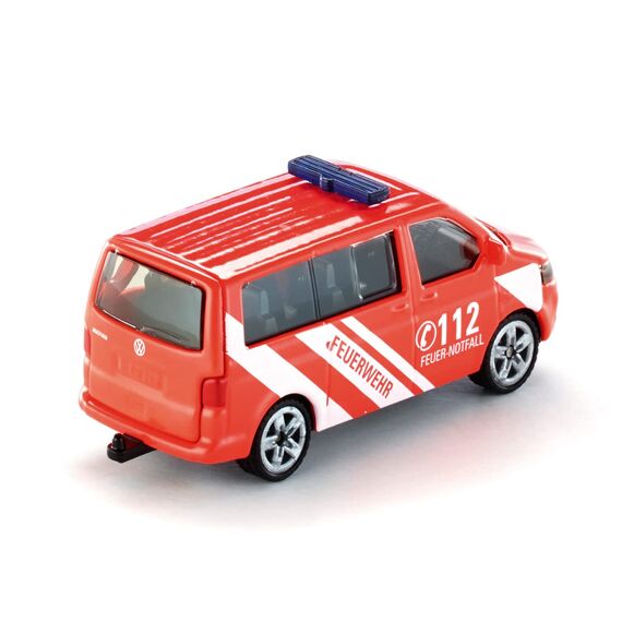 Siku 4366691 1460, Feuerwehr Einsatzleitwagen, Metall/Kunststoff, rot, Öffenbare Heckklappe