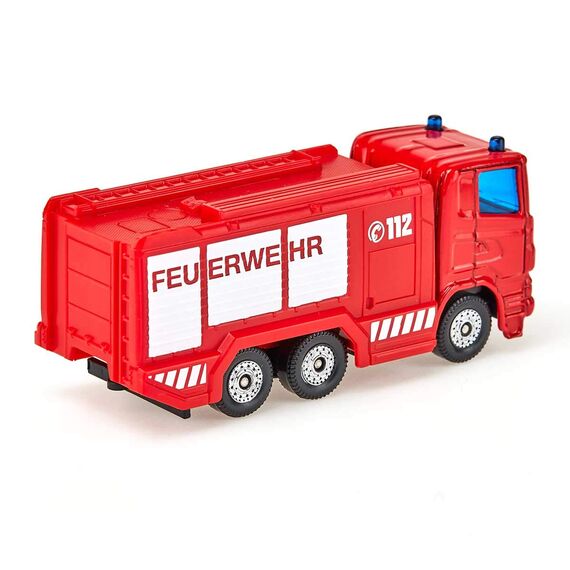 siku 1034, Feuerwehr Tanklöschfahrzeug, Metall/Kunststoff, Rot, Anhängerkupplung