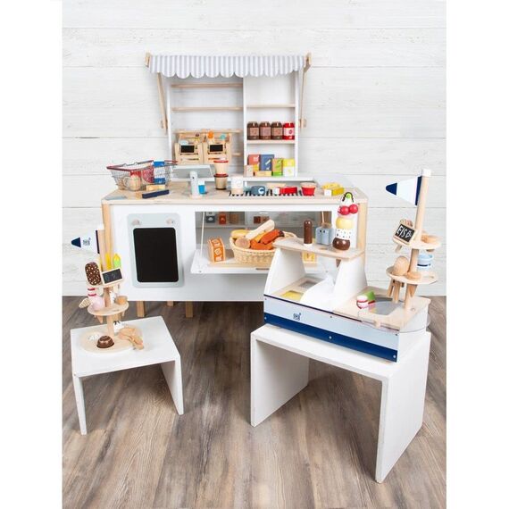 small foot Saucen und Öl-Set "fresh" aus Holz, Zubehör für Kaufmannsläden und Kinderküchen, ab 3 Jahren, 11445