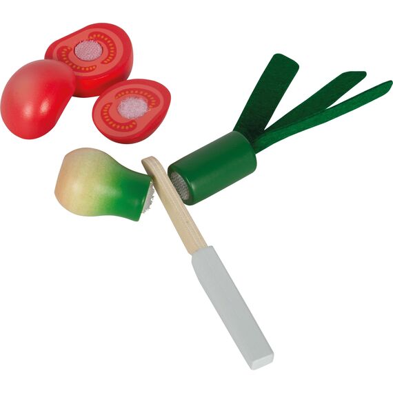 small Foot Schneide-Set Obst und Gemüse Fresh, Lebensmittel für Kinderküche, Rollenspielzeug ab 2 Jahren, 12563, Kindergerecht