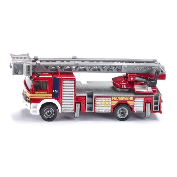 siku 1841, Feuerwehrdrehleiter-Fahrzeug, 1:87, Metall/Kunststoff, Rot, Bewegliche Leiter