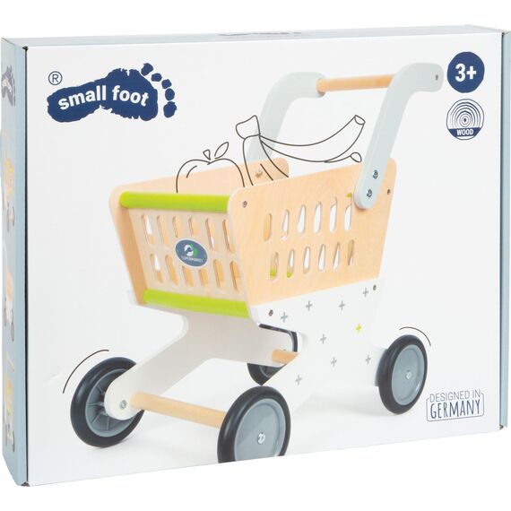 small foot Einkaufswagen "Trend" aus Holz, Zubehör für Kaufmannsladen und Rollenspiel, ab 3 Jahren, 11161