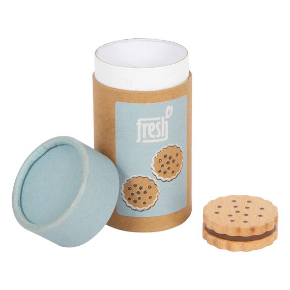 small foot Sandwich-Kekse "fresh" aus Holz, Zubehör für Kaufladen und Kinderküche, Rollenspielzeug ab 3 Jahren, 12352, Kindergerecht